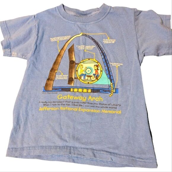 Kids 90s vintage Gateway Arch Missouri T-shirt size 6-8 - Picture 1 of 4